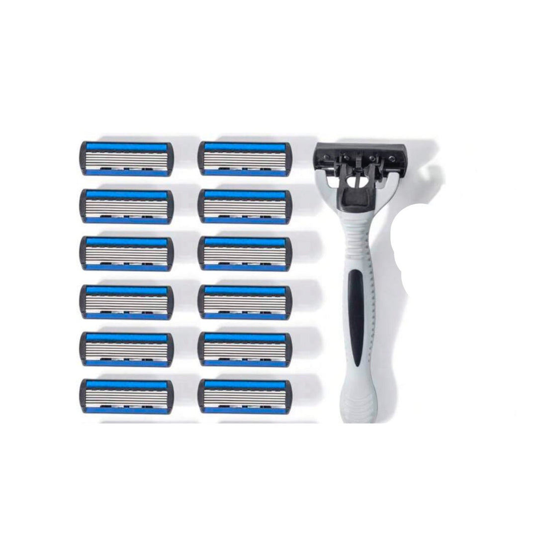 Men & Women Razor _ 1Handle + 12Blades | ماكينة حلاقة للرجال ة النساء مع 12 شفرة