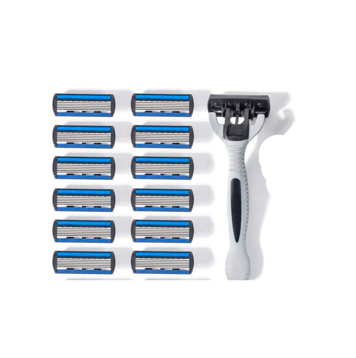 Men & Women Razor _ 1Handle + 12Blades | ماكينة حلاقة للرجال ة النساء مع 12 شفرة