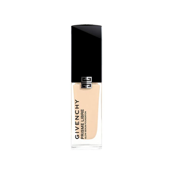 Givenchy Prisme Libre Glow Serum Foundation shade 0.5N in 30ml rectangular glass bottle with black cap.