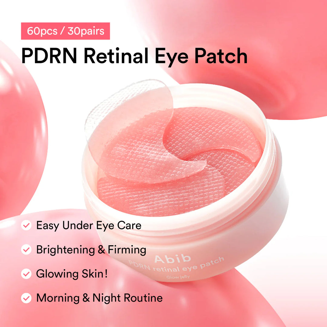 Abib PDRN Retinal Eye Patch Glow Jelly - 30 pairs | ابيب ماسك تحت العين لتقليل الانتفاخ والهالات السوداء - 30 زوج