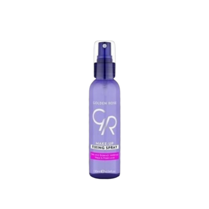 Golden Rose Make-Up Fixing Spray, 120ml, designed to set and extend makeup wear, ensuring a fresh and long-lasting look.