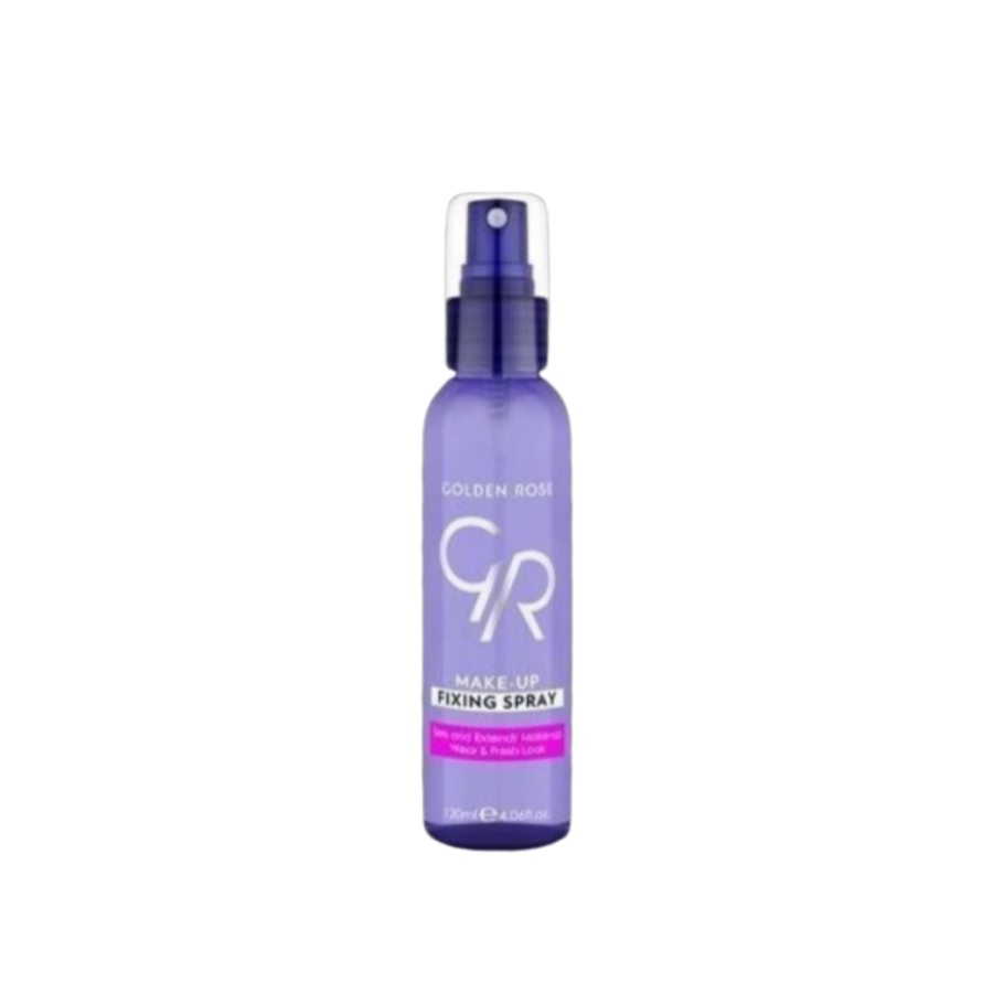 Golden Rose Make-Up Fixing Spray, 120ml, designed to set and extend makeup wear, ensuring a fresh and long-lasting look.