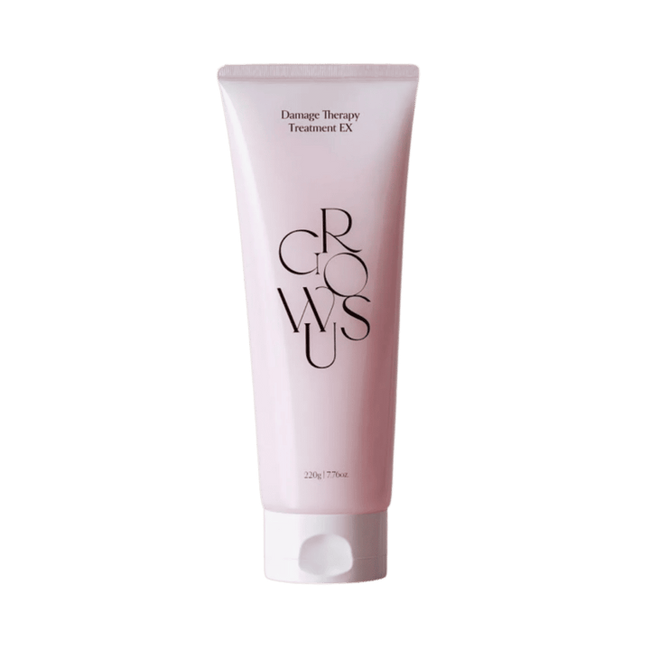 GROWUS Damage Therapy Treatment EX hair treatment, 220g, salon-grade repair cream, pink packaging, visible label, moisturizing and protein-rich formula
