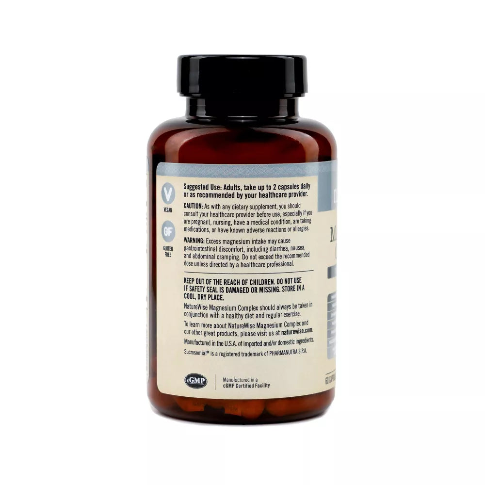 nature wise Magnesium Malate - 60 Capsules | نيتشر وايز مغنيسيوم ماليات 400 ملغ - 60 كبسولة