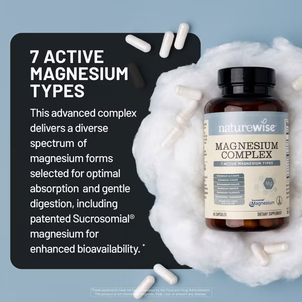 nature wise Magnesium Malate - 60 Capsules | نيتشر وايز مغنيسيوم ماليات 400 ملغ - 60 كبسولة