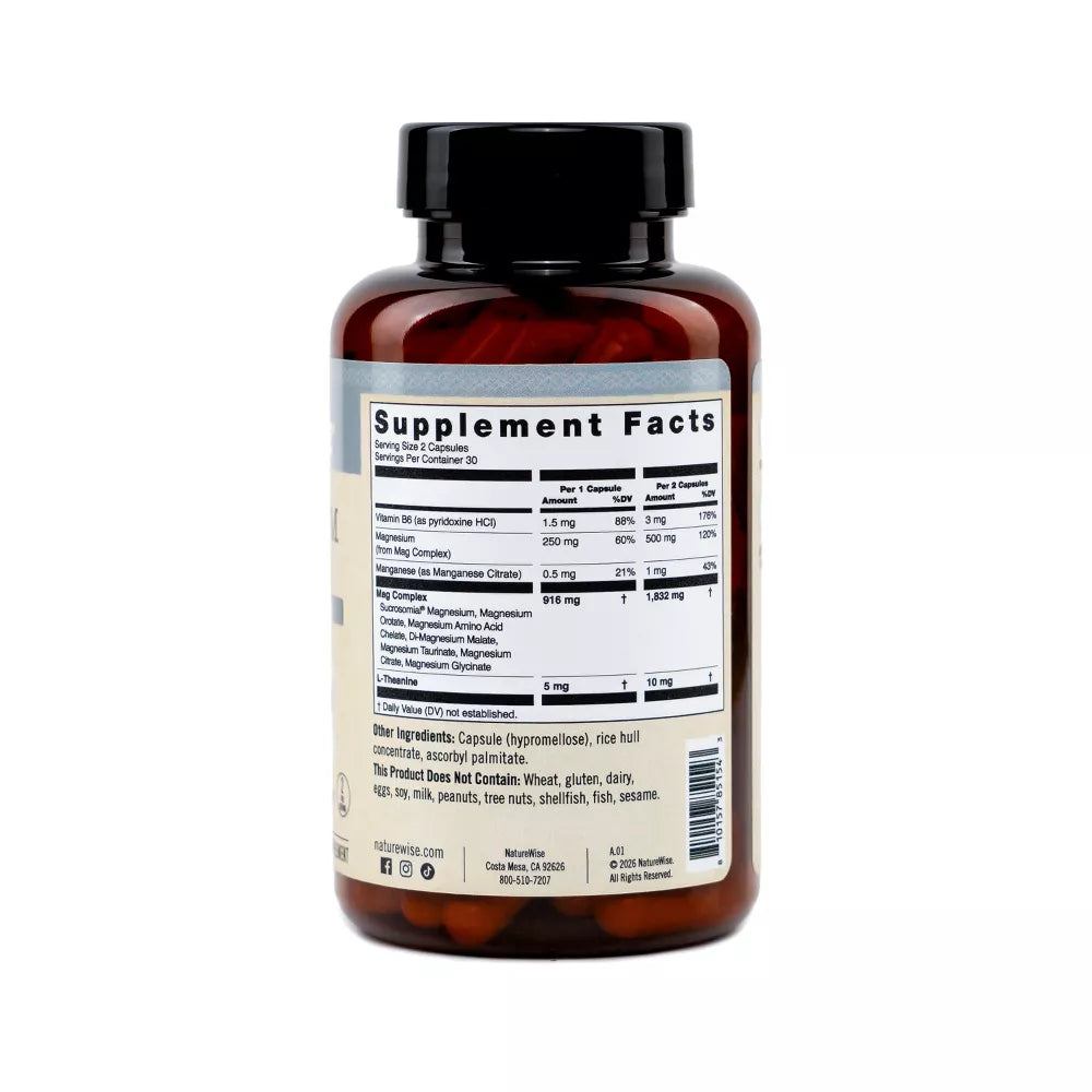 nature wise Magnesium Malate - 60 Capsules | نيتشر وايز مغنيسيوم ماليات 400 ملغ - 60 كبسولة