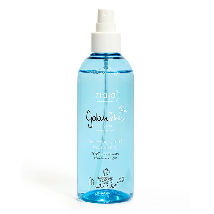Ziaja GdanSkin Dry Skin Water Balance Face Body Mist Moisturising - 200ml | جايا ميست مرطب للوجه وللجسم للبشرة الجافة - 200 مل