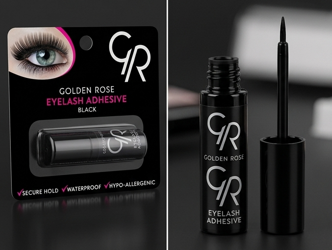 GOLDEN ROSE Eyelash Adhesive Black - 3 ml | كولدن روز لاصق للرموش باللون الاسود - 3 مل