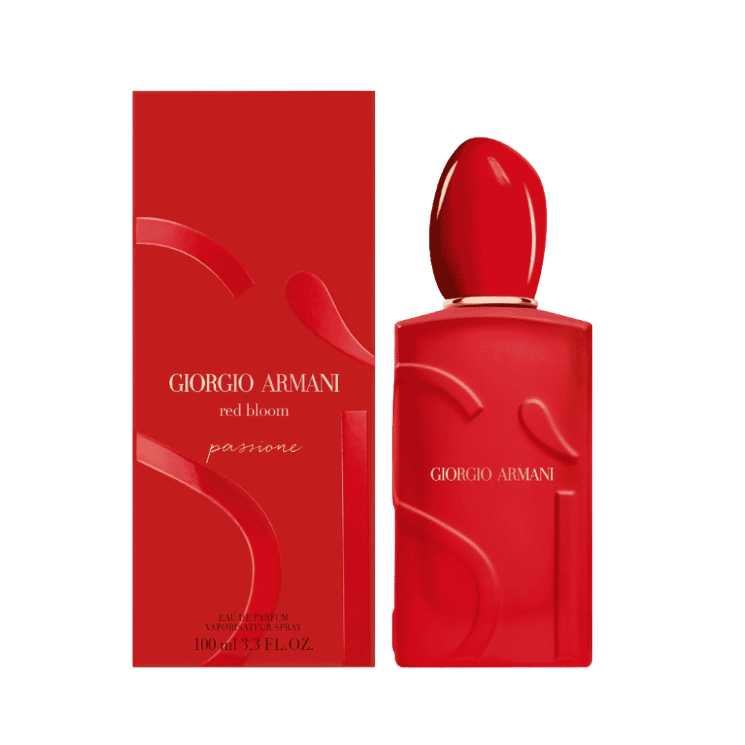 Giorgio Armani Si Passione Red Bloom EDP 100ml red glass perfume bottle with cap