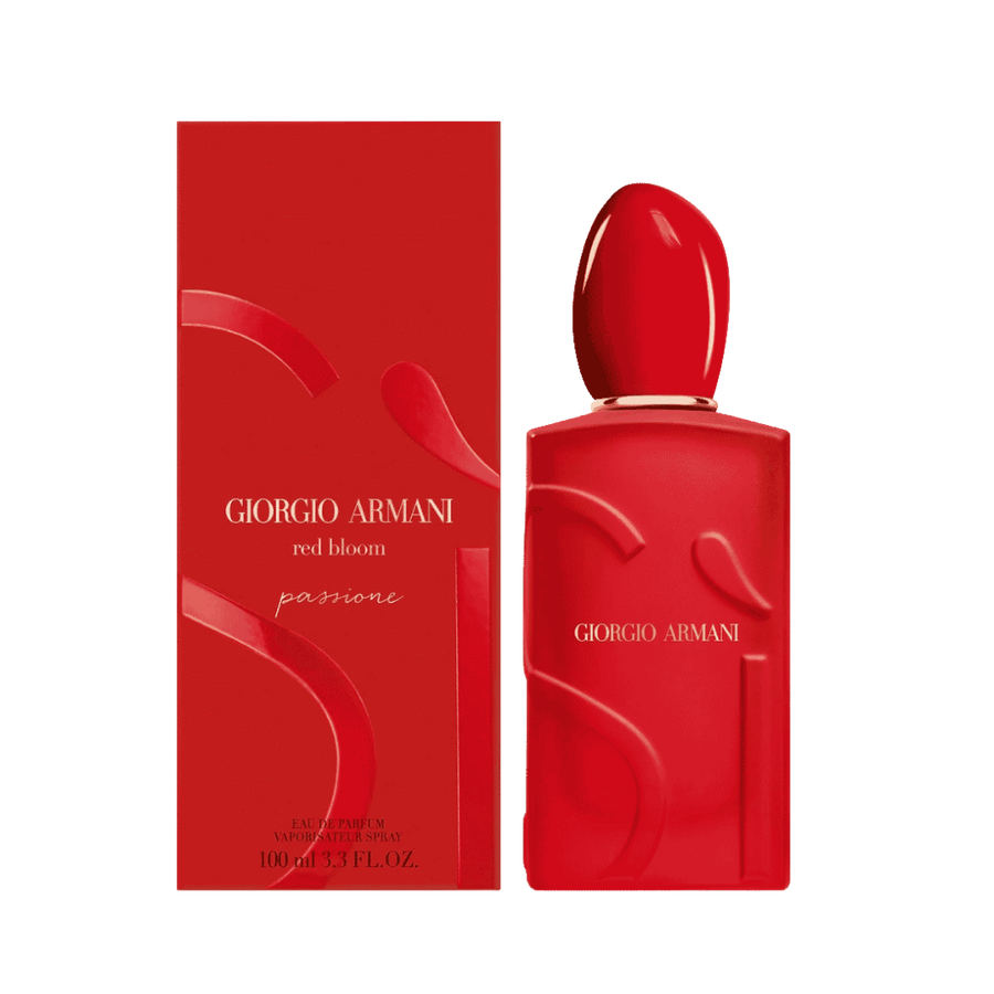 Giorgio Armani Si Passione Red Bloom EDP 100ml red glass perfume bottle with cap