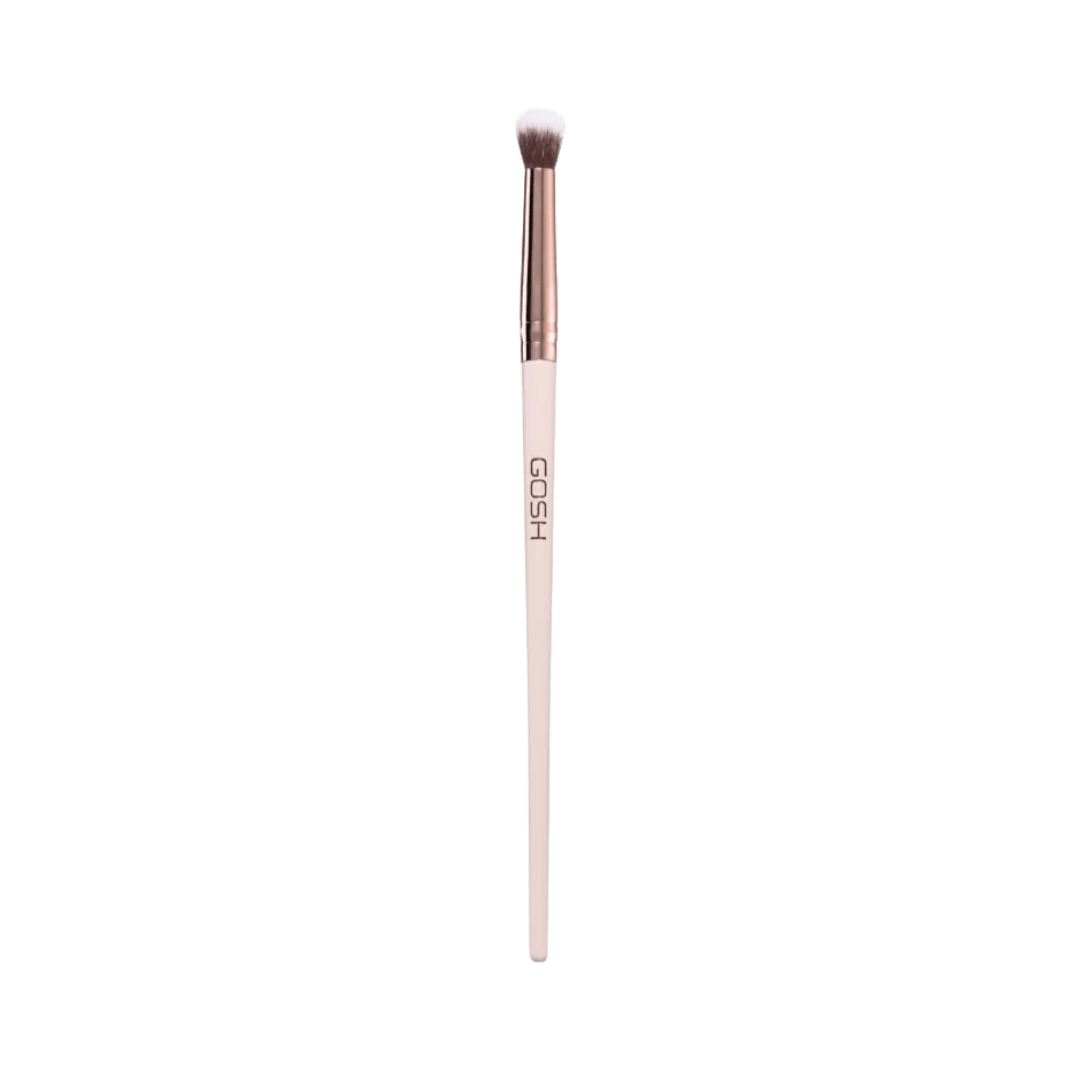 GOSH precision makeup brush small dense rounded bristles white handle cosmetic tool for detailed application