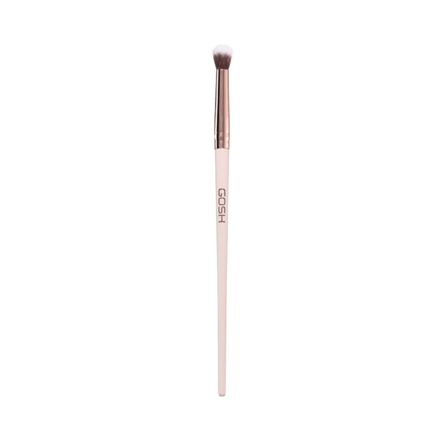GOSH precision makeup brush small dense rounded bristles white handle cosmetic tool for detailed application