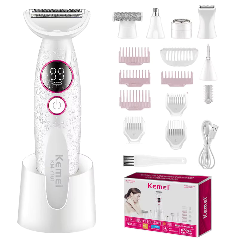 KEMEI 11 In 1 Beauty Tools Kit | كيمي جهاز إزالة الشعر 11 في 1
