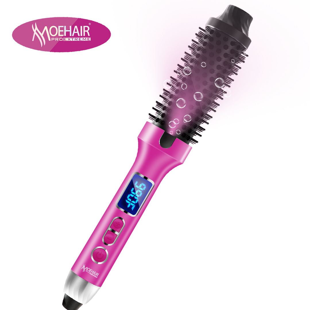 MOEHAIR 3 in 1 Ionic Hair Styling Brush Electric Straightener & Curling Iron | موهير فرشاة تصفيف الشعر الأيونية 3 في 1 للفرد والتجعيد