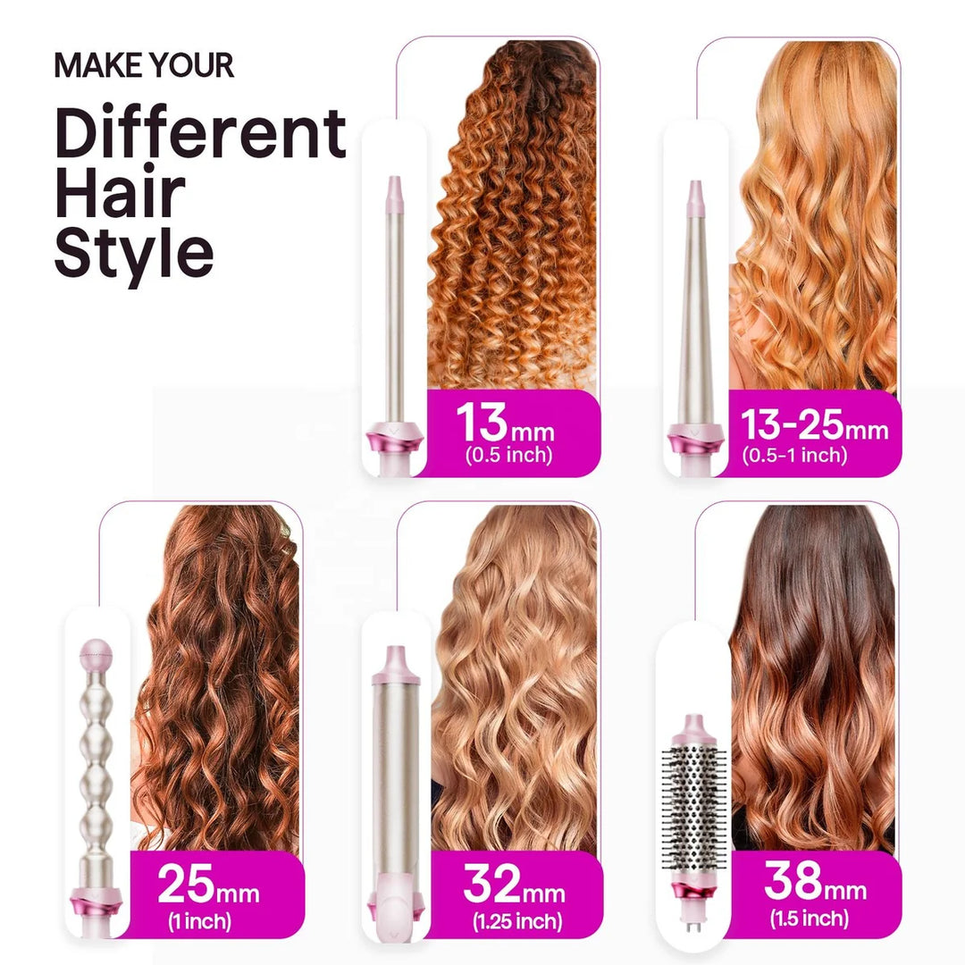 Wavy Talk Heatwave Pro 5 In -1 Ionic Thermal Brush Set | ويف توك مجموعة مكواة تجعيد 5 في 1