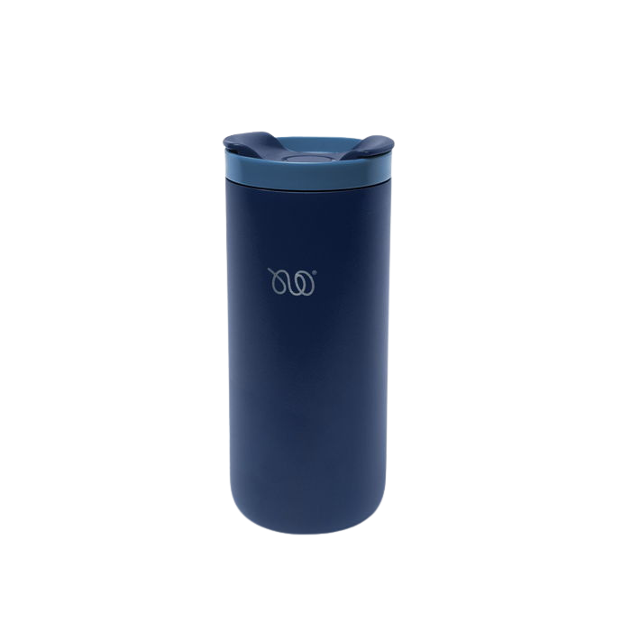 HALA Ecoo Layl - 480ml Blue insulated cup with flip lid and front logo