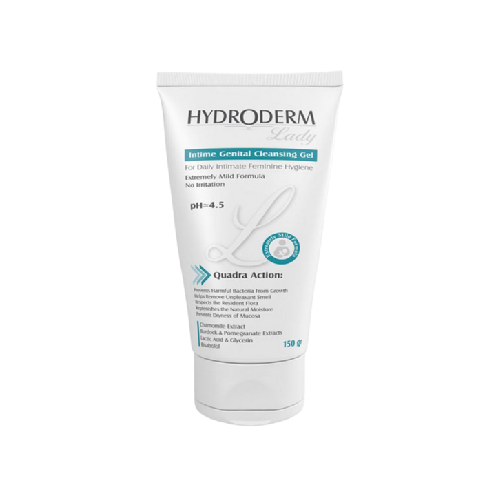 Hydroderm Lady Intime Genital Cleansing Gel tube, pH 4.5, chamomile extract, 150 gr.