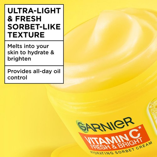 Garnier Vitamin C Fresh & Bright Cream - 85ml | غارنييه كريم مرطب للوجه بالفيتامين سي فريش اند برايت - 85 مل