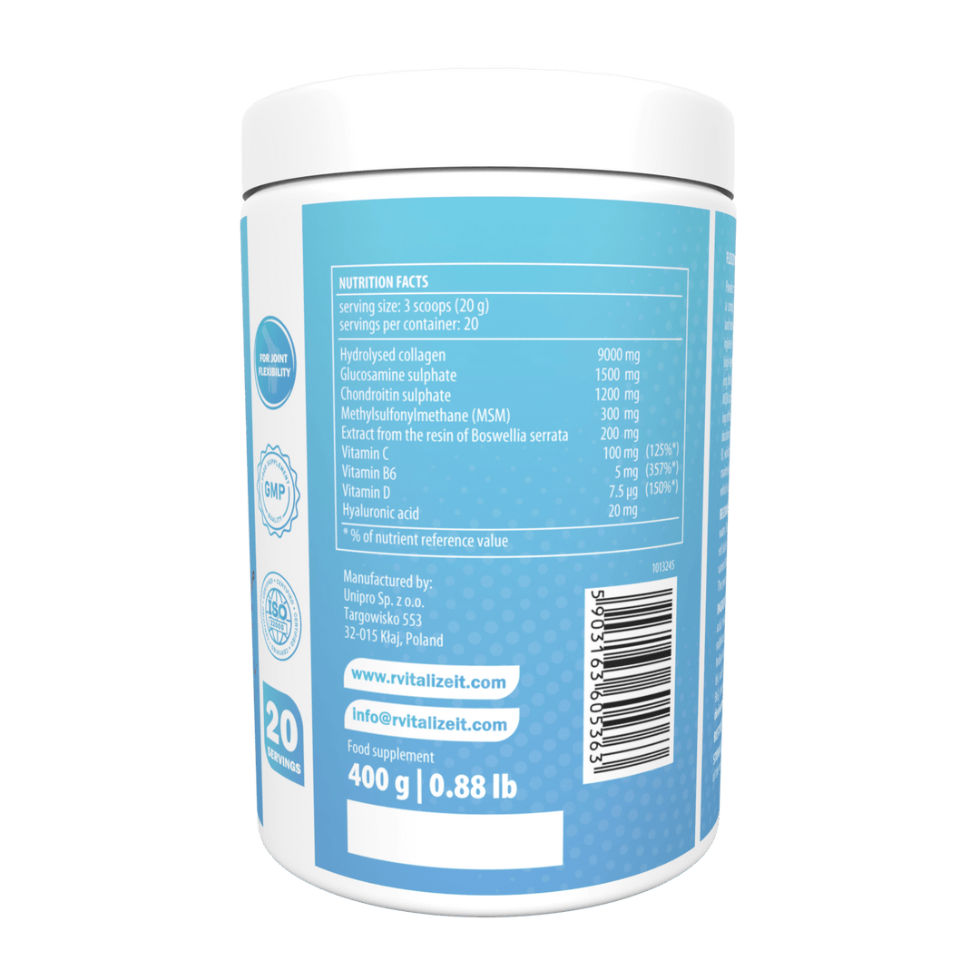 Rvit Flex Extra Orange Flavour - 400g | ارفيت فليكس إكسترا مكمل مسحوق غذائي مصمم لدعم صحة المفاصل والحركة بنكهة البرتقال - 400غ