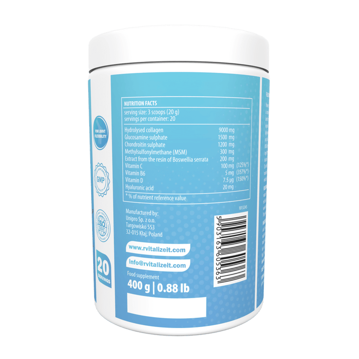Rvit Flex Extra Orange Flavour - 400g | ارفيت فليكس إكسترا مكمل مسحوق غذائي مصمم لدعم صحة المفاصل والحركة بنكهة البرتقال - 400غ