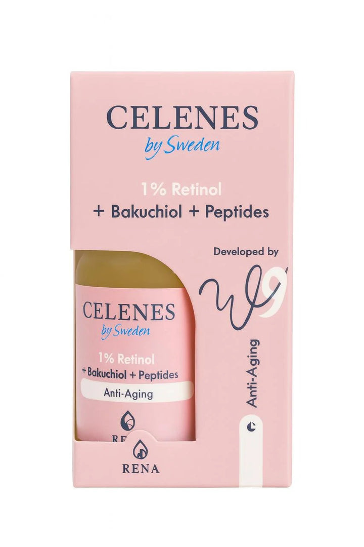 Celenes by Sweden 1% Retinol + Bakuchiol + Peptides Anti- Aging - 30ml | سيلينس سيروم الريتينول والبكاتشيول والببتديات - 30 مل