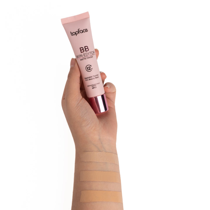 topface BB Skin Editor Matte Finish 12Hr Spf15 - 30ml| توب فيس كريم بي بي سكين إديتور  لمسة مطفية يدوم 12 ساعة -30 مل