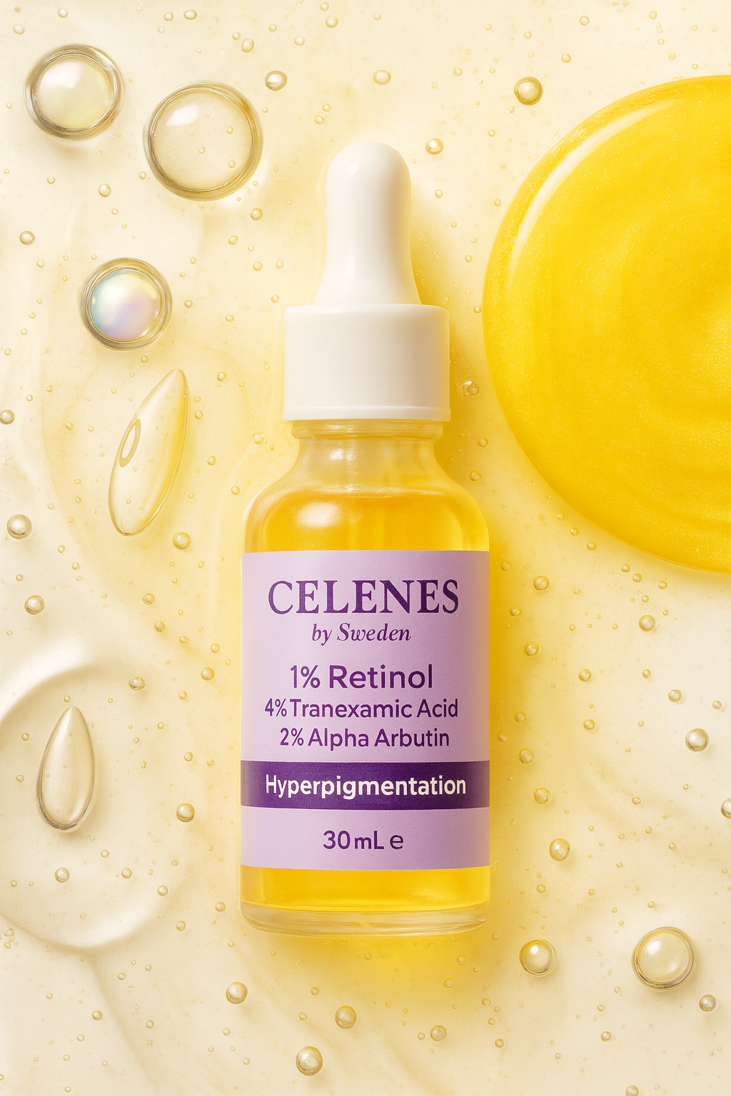 Celenes by Sweden + 4% Tranexamic Acid + 2% Alpha Arbutin Hyperpigmentation - 30ml | سيلينس سيروم مضاد للتصبغات - 30 مل