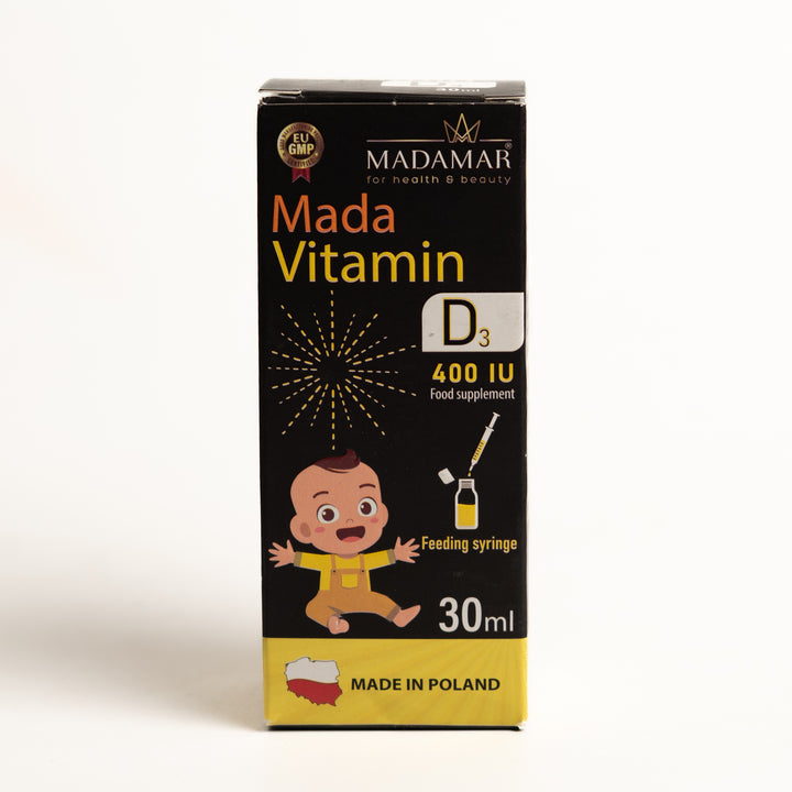 MADAMAR Mada Vitamin D3 400 Iu - 30ml| مادامار فيتامين د 3 بتركيز  400 وحدة دولية - 30مل