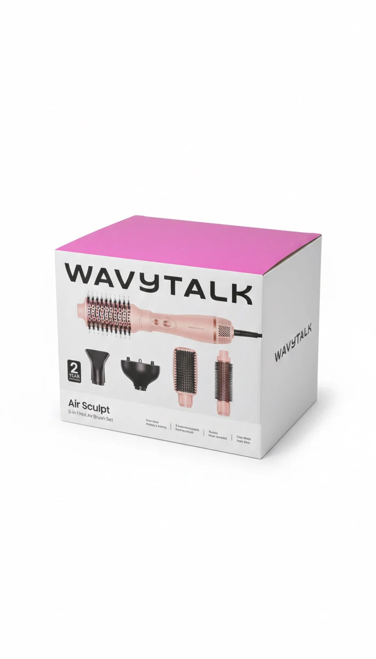 Wavytalk 5-in-1 Hair Dryer Brush Set AIR Sculpt, Dry & Style in One Step |وايفي توك فرشاة مجفف الشعر 5 في 1 للتجفيف والتصفيف بخطوة واحدة