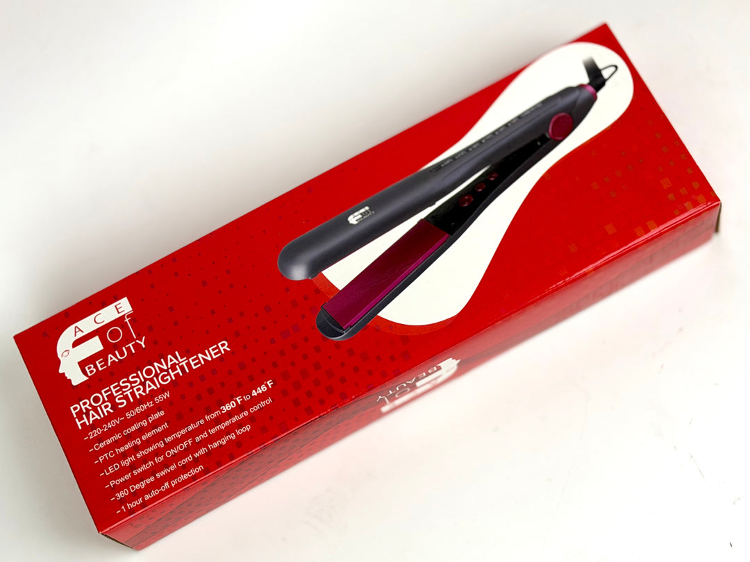 FACE OF BEAUTY Professional Hair Straightener | فيس اوف بيوتي مكواة الشعر الاحترافية