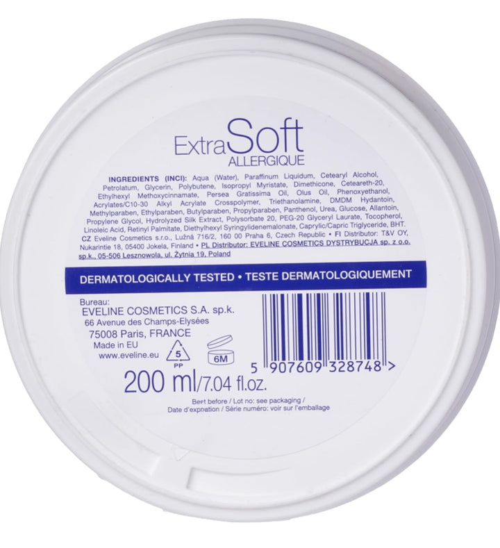 Eveline Extra Soft Allergique Nourishing Face And Body Cream - 200ml | ايفيلين كريم للوجه و الجسم للبشرة الحساسه - 200 مل