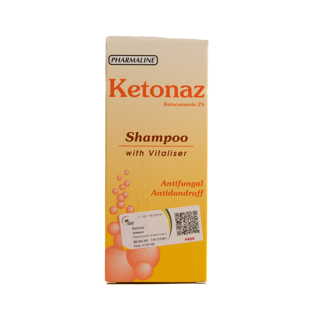 Ketonaz Shampoo Wit Vitaliser Antifungal Antidandruff - 100ml | كيتوناز شامبو مضاد للفطريات ومضاد للقشرة - 100 مل