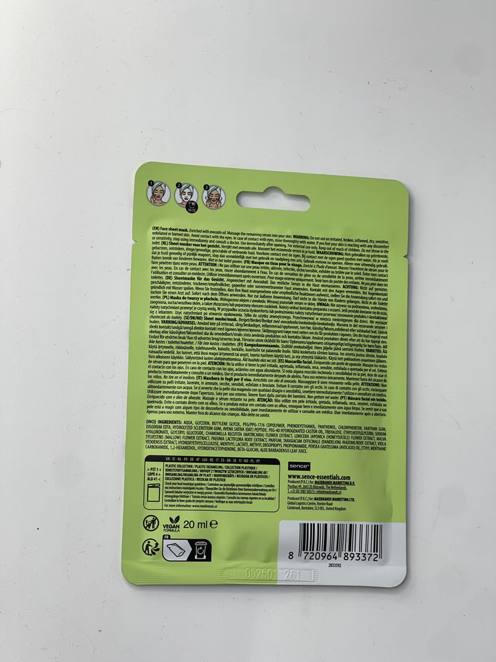 Sence Beauty You Had Me At Avocado Face Sheet Mask - 20ml | سينس بيوتي ماسك ورقي للوجه - 20 مل