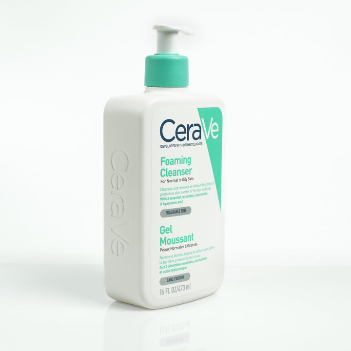 Cerave Foaming Cleanser for Normal to Oily Skin with Hyaluronic Acid - 473ml | سيرافي غسول رغوي للبشرة العادية و الدهنية - 473 مل