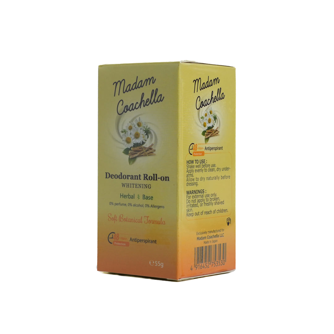 Madam Coachella Deodorant Roll On Soft Botanical Formula 48H - 55g | مدام كوتشيلا رول اون مزيل تعرق بتركيبة نباتية - 55 غرام