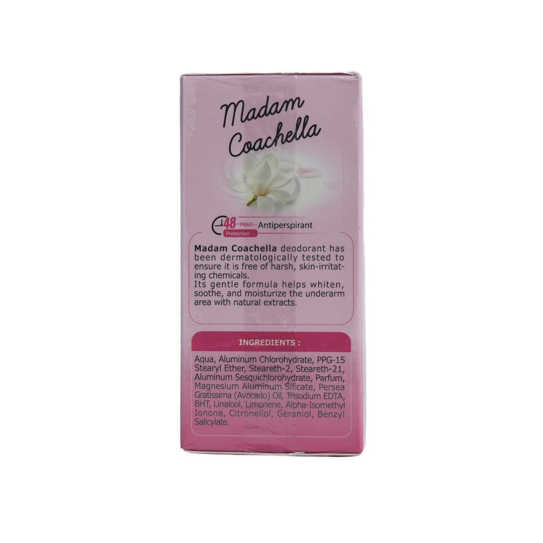 Madam Coachella Deodorant Roll On White Orchid 48H - 55g | مدام كوتشيلا مزيل تعرّق رول أون  – 55 غرام