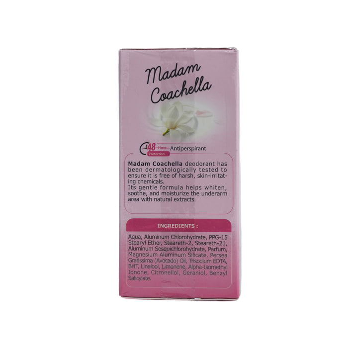 Madam Coachella Deodorant Roll On White Orchid 48H - 55g | مدام كوتشيلا مزيل تعرّق رول أون  – 55 غرام
