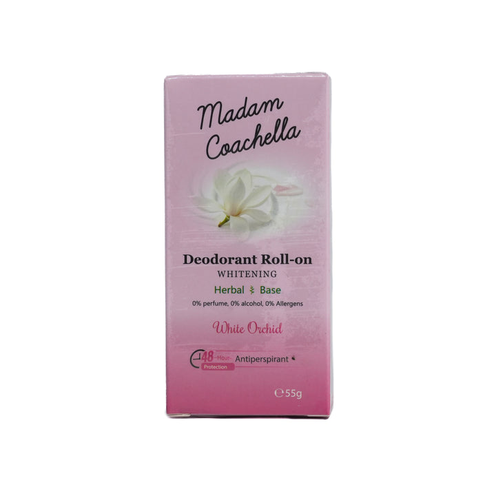 Madam Coachella Deodorant Roll On White Orchid 48H - 55g | مدام كوتشيلا مزيل تعرّق رول أون  – 55 غرام