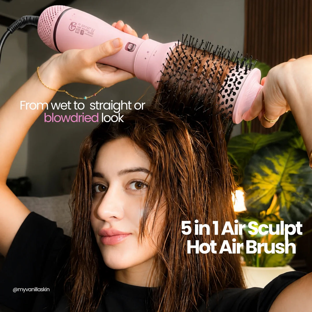 Wavytalk 5-in-1 Hair Dryer Brush Set AIR Sculpt, Dry & Style in One Step |وايفي توك فرشاة مجفف الشعر 5 في 1 للتجفيف والتصفيف بخطوة واحدة