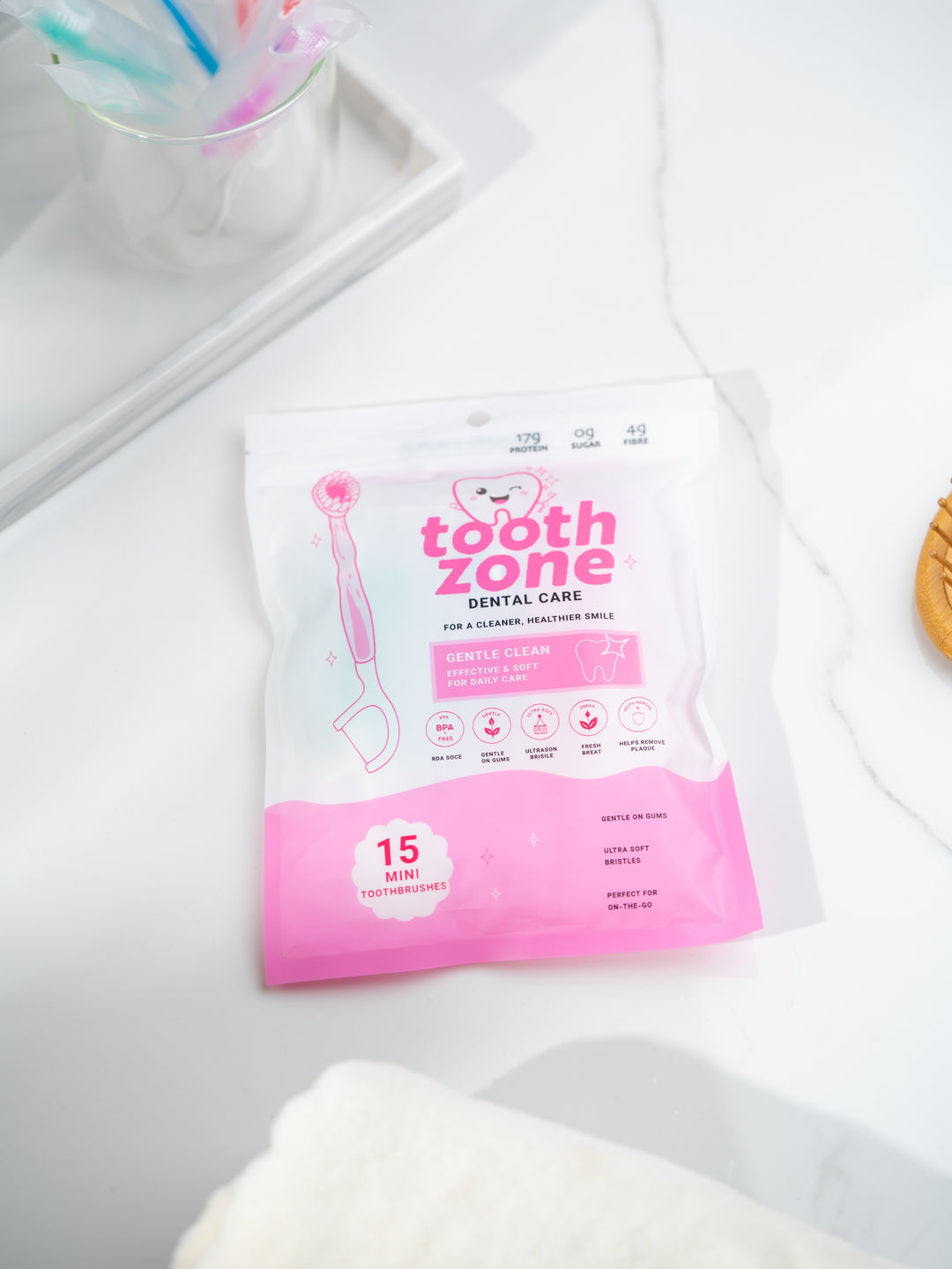 Tools & Cases Tooth Zone Dental Care - 15 Mini Toothbrushes | فرش اسنان مصغرة - 15 فرشة