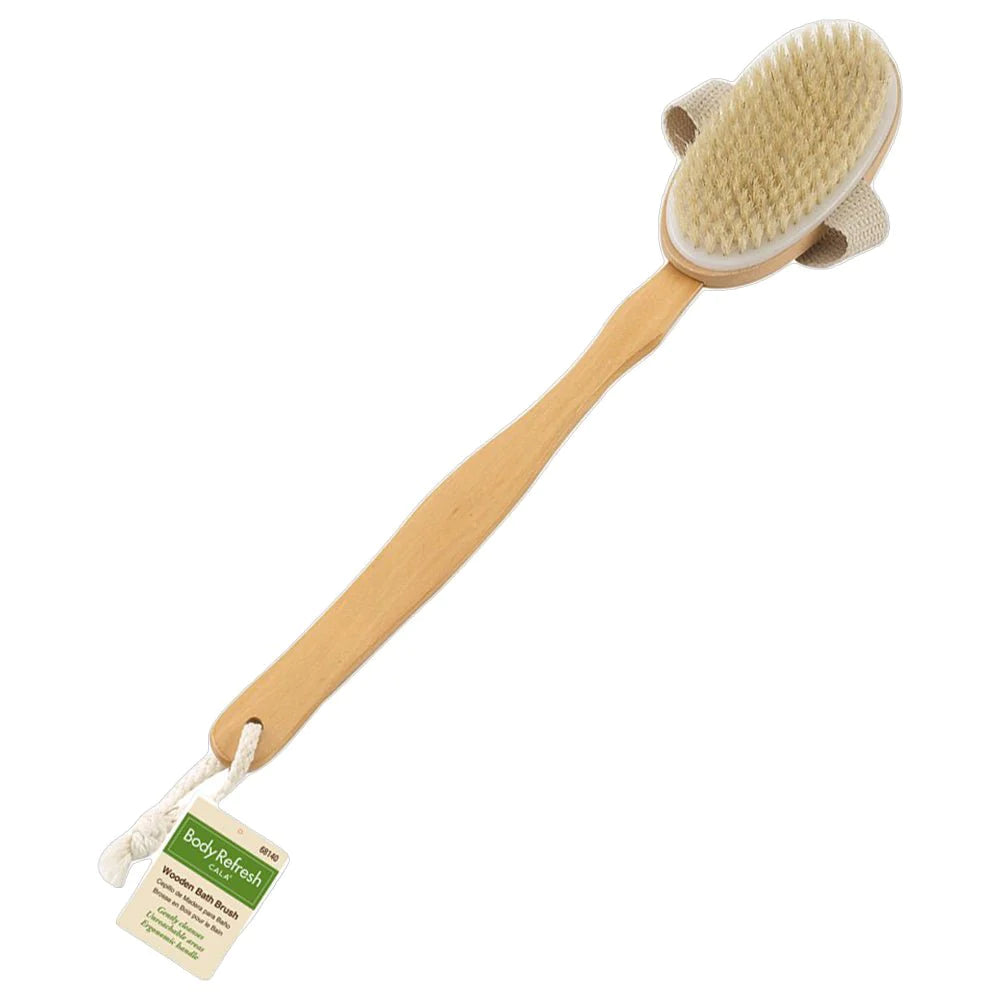 Cala Wooden Bath Brush - Deep Cleansing, Hard-to-Reach Areas | بودي ريفرش فرشاة استحمام خشبية #1