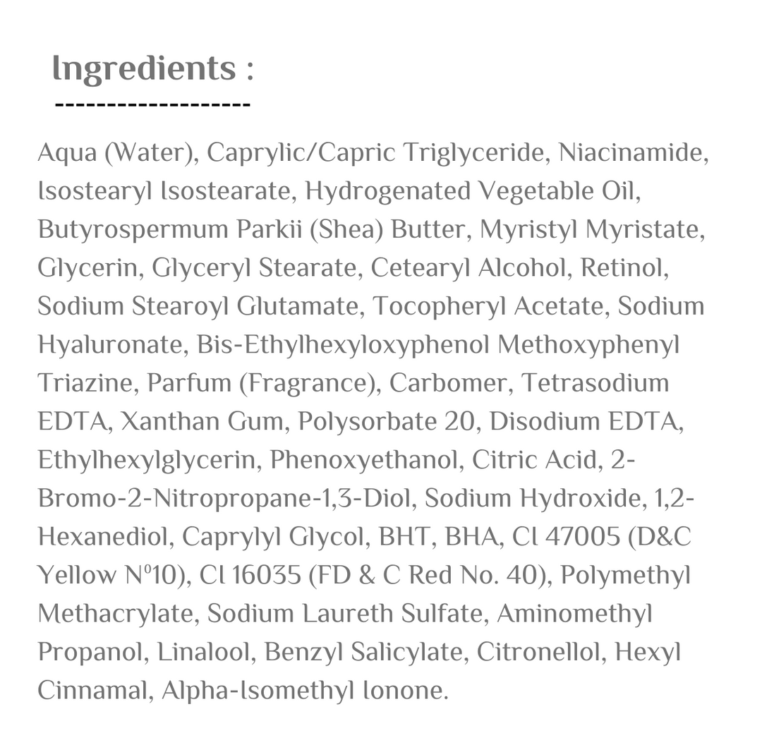 BABARIA Retinol Anti-Wrinkle Cream - 50ml | باباريا كريم الريتينول المضاد للتجاعيد - 50 مل