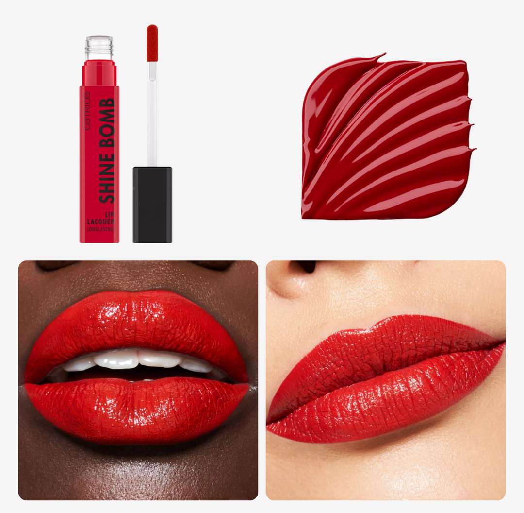 Catrice Shine Bomb Lacquer Lipstick - 3ml | كاتريس أحمر شفاه سائل لامع - 3 مل