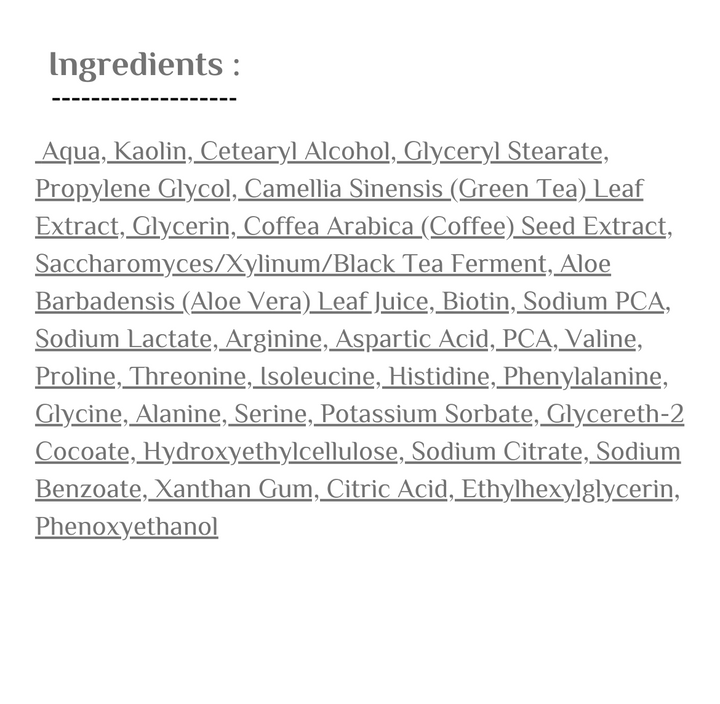 maru.derm Coffee and Green Tea Extract Refreshing Clay Mask - 100ml | مارو.ديرم ماسك الوجه بالشاي الأخضر و القهوة - 100 مل