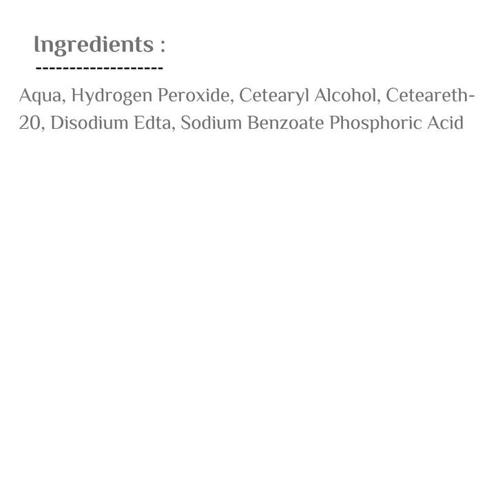 SUBRINA Developer Hydrogen Peroxide - 120ml | سوبرينا كريم هيدروجين بيروكسايد - 120 مل