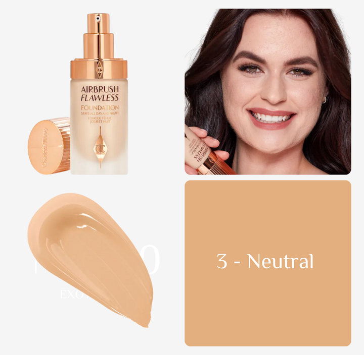 Charlotte Tilbury Air Brush Flawless Foundation - 30ml | شارلوت تلبوري كريم أساس - ٣٠ مل