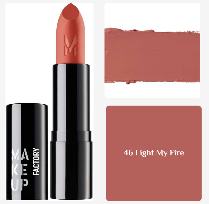 MAKE UP FACTORY Studio Star Velvet Lipstick - 4g | ميكاب فاكتوري ستوديو ستار أحمر شفاه مخملي – 4 غرام