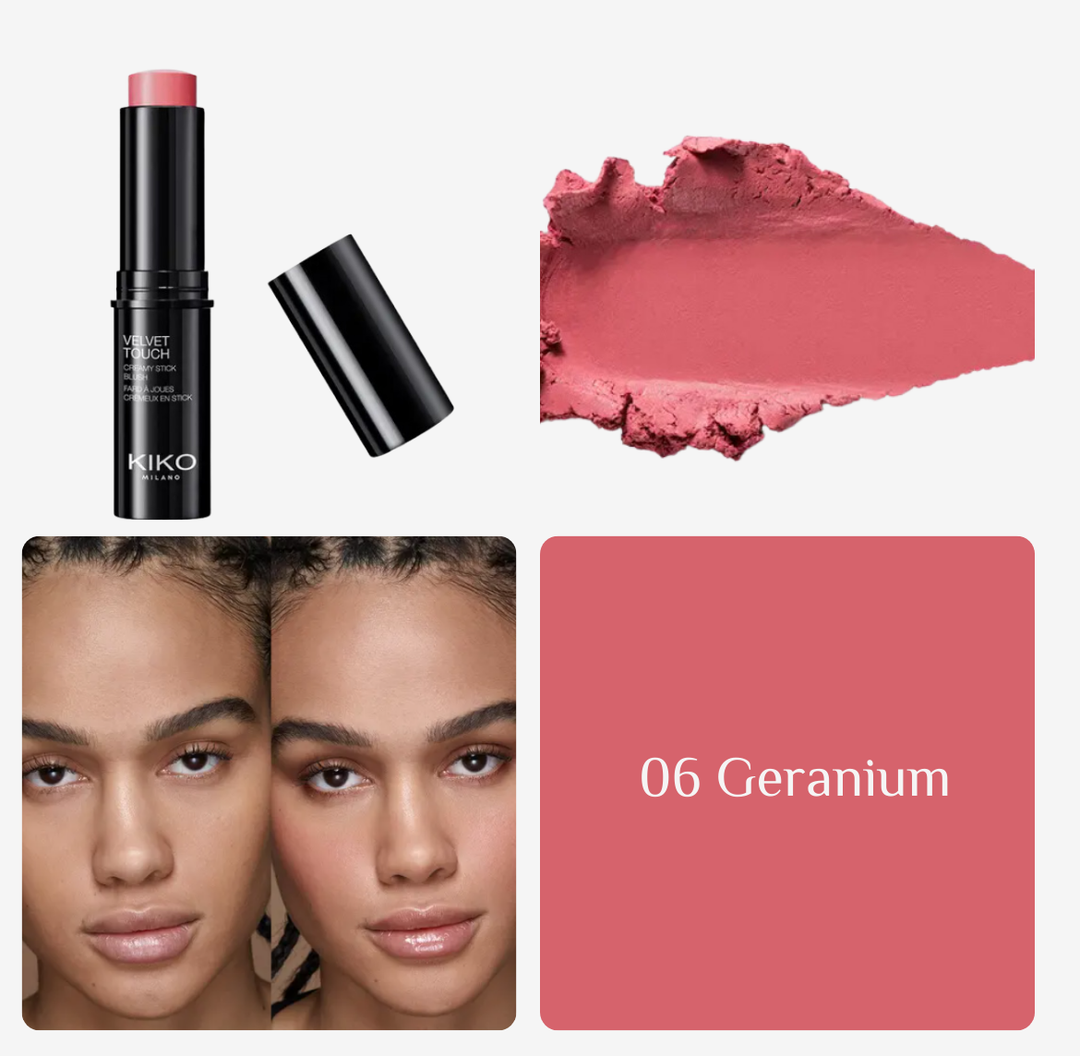 KIKO Stick Blush Cream Velvet Touch - 10g | كيكو بلاش ستيك كريمي فيلفت تاتش – 10 غرام