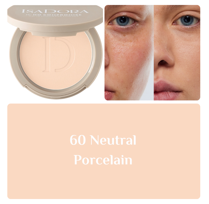 Isadora The No Compromise Matte Longwear Powder - 8g | ايزادورا بودرة مضغوطة بلمسة مطفية و تغطية عالية - 8 غرام