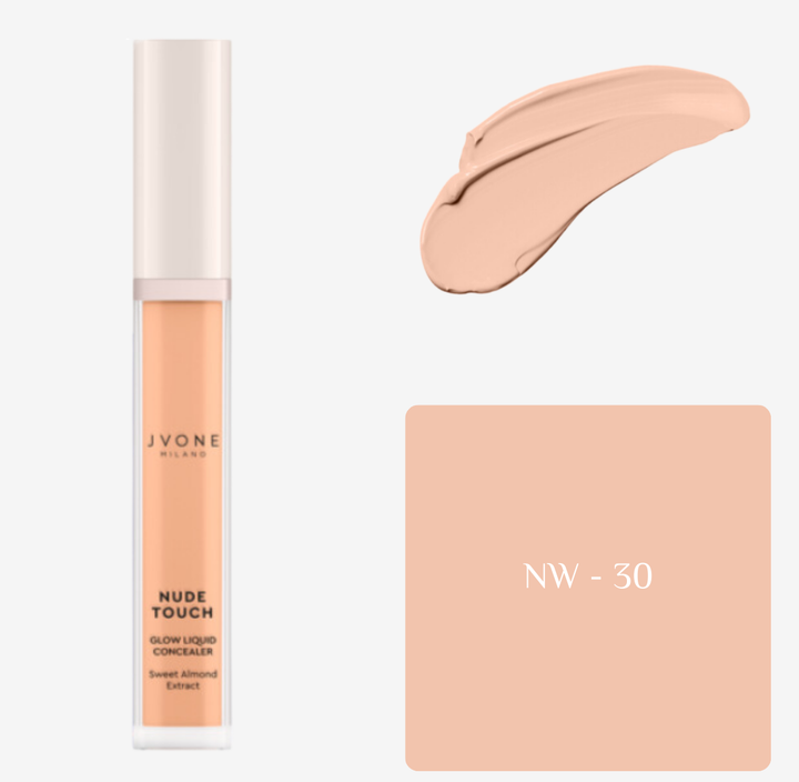 JVONE MILANO Nude Touch Glow Liquid Concealer - 7ml | جيفون ميلانو كونسيلر مضيئ بتأثير طبيعي - 7 مل